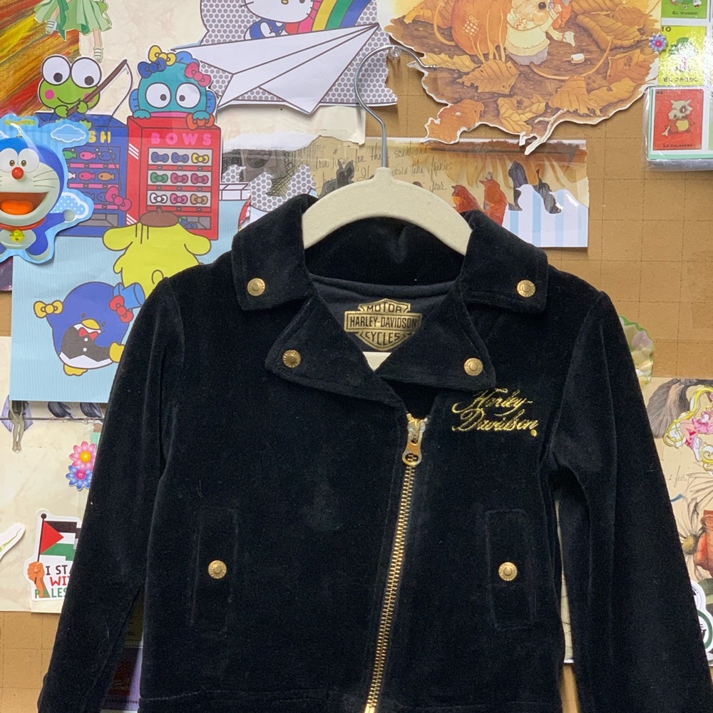Harley-Davidson Kids Black and Gold Jacket